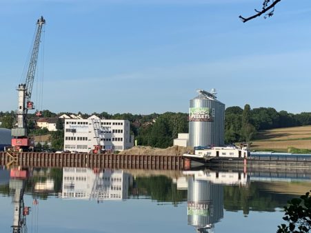 Pellet storage facility in bayernhafen Passau