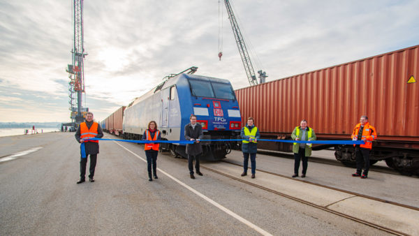 TrainTFG Container train launch bayernhafen Passau