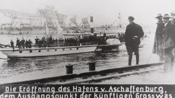 bayernhafen Aschaffenburg Historische Postkarte