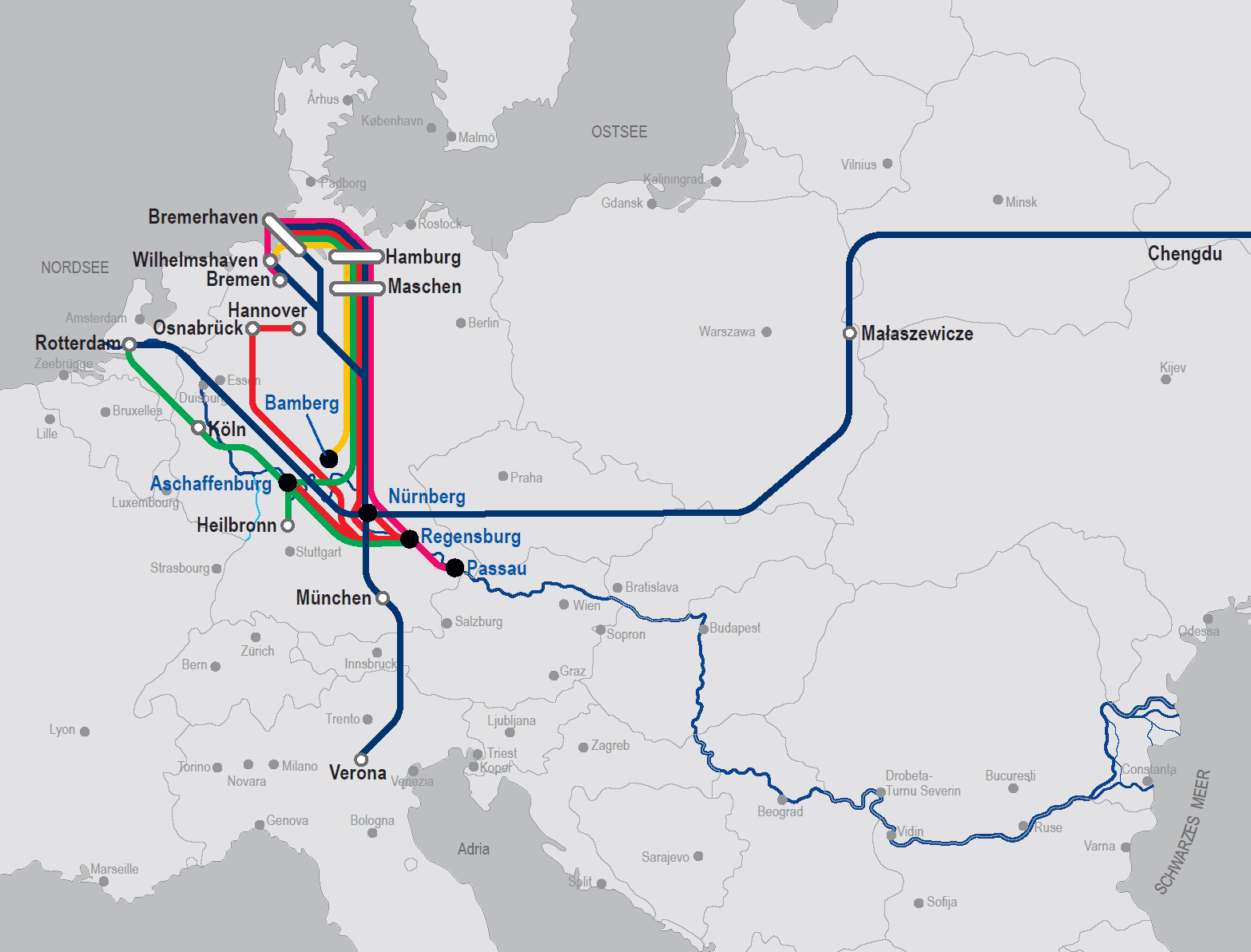 Grafik Karte Intermodalverbindungen
