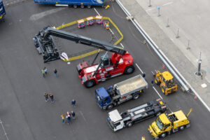 Luftbild mit LKW