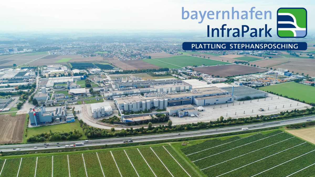 photograph of the site with logo